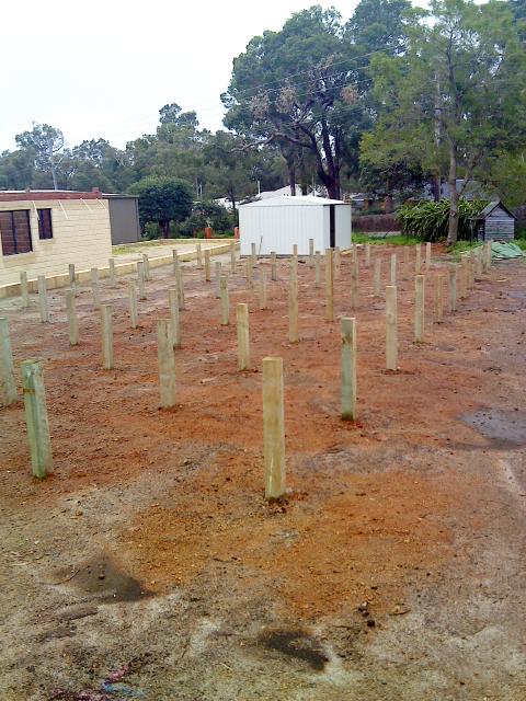 Timber Framed Homes stumps and bearers
